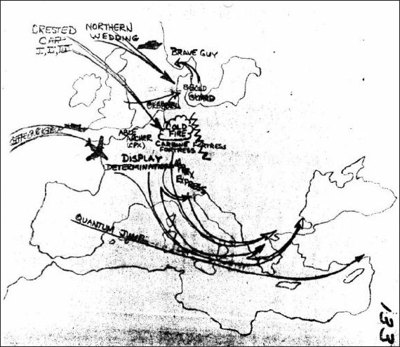 A map of Autumn Forge 83 war games, including Able Archer 83, the simulated nuclear climax. Courtesy of National Security Archive. ips_1983_570.jpg