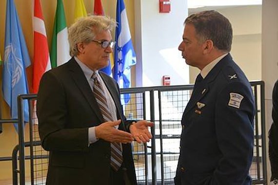 The Institute for Global Leadership’s founder, Sherman Teichman, speaking with panelist Brigadier General Rami Ben Efraim, Special Assistant, J5 Commander, Israeli Defense Forces. rtemagicc_sherman_570.png