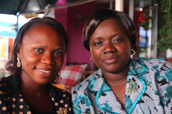 Laetitia Petro (R) with her friend Likele Shungo. The two women studied law together at the University of Dar Es Salaam with scholarships from Carnegie Corporation of New York. (Photo: Megan Lindow) Tanzanian-Human-Rights-570.jpg