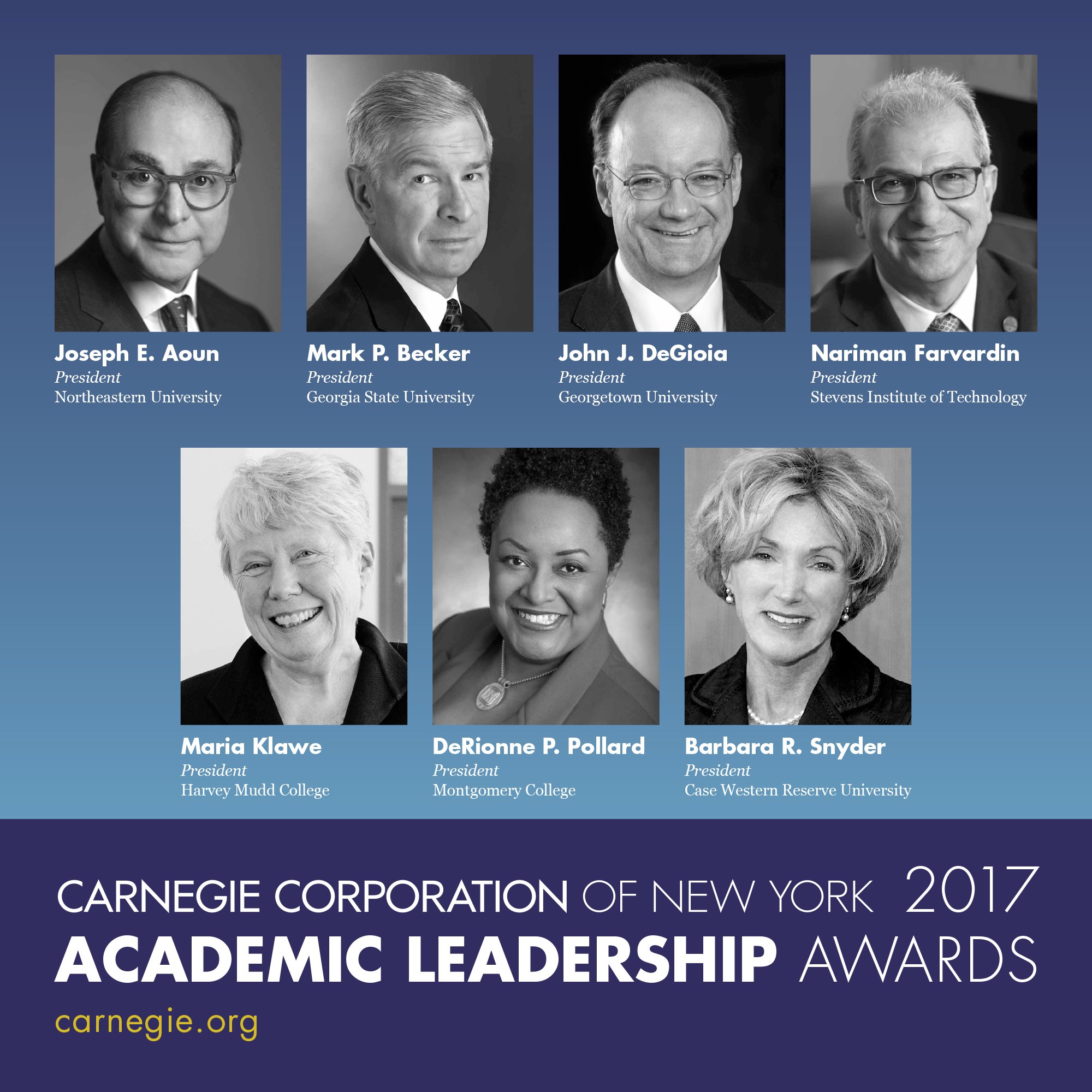 2017 Academic Leadership Award Winners