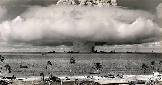 Operation Crossroads was a series of nuclear weapons tests conducted by the U.S. at Bikini Atoll, Marshall Islands, July 25, 1946. (Photo: Galerie Bilderwelt/Getty Images) FTDO_gettyimages-568878519_thumb.jpg