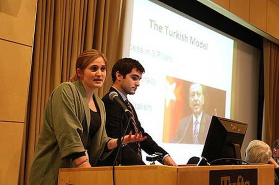 Rebecca Varley and Max Fathy presented “The Turkish Model: Perception vs. Reality” based on research conducted in Turkey about the country’s role as a model for emerging states in MENA. rtemagicc_duo_presenters_570.png